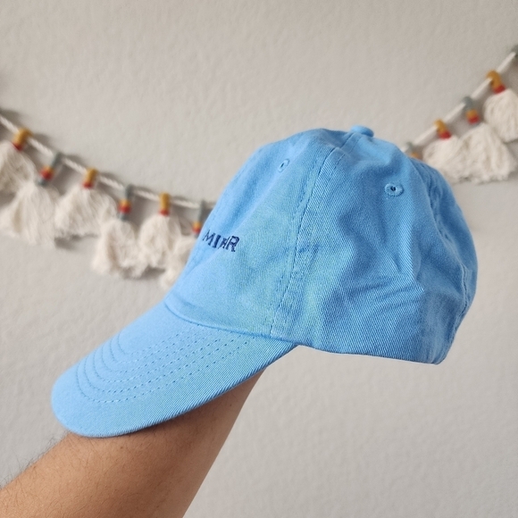 Peter Millar Light Blue Baseball Canvas Cotton Cap Golf NWT One Size Mens - Picture 2 of 7